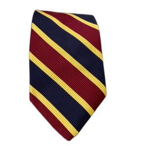 Paul Fredrick Italian Silk luxury Repp Tie Long 64"L x 3.5” multicolor stripe US